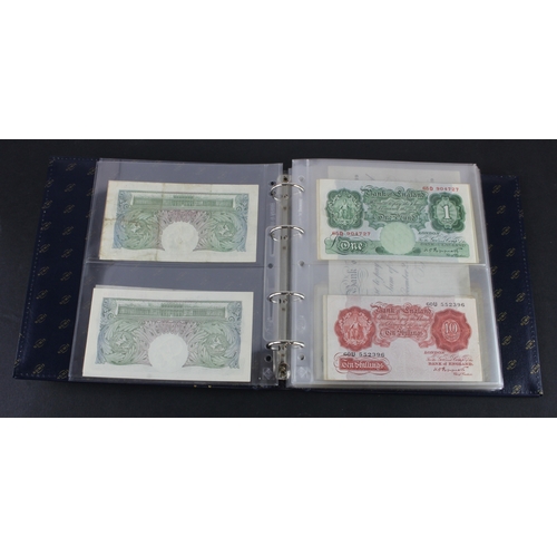 49 - Bank of England & Treasury (87), collection in album with slip case, Bradbury 1 Pound & 10 Shillings... 