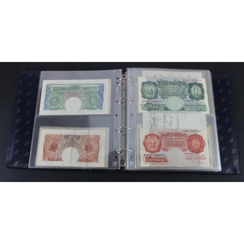 49 - Bank of England & Treasury (87), collection in album with slip case, Bradbury 1 Pound & 10 Shillings... 