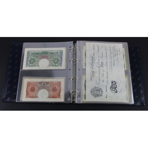 49 - Bank of England & Treasury (87), collection in album with slip case, Bradbury 1 Pound & 10 Shillings... 