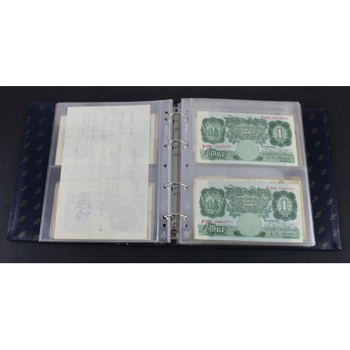 49 - Bank of England & Treasury (87), collection in album with slip case, Bradbury 1 Pound & 10 Shillings... 