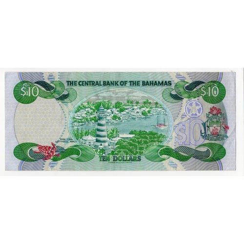 512 - Bahamas 10 Dollars dated 1996, signed James H. Smith, serial V758307 (BNB B325a, Pick59a) VF+