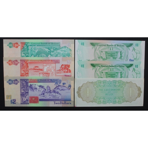 538 - Belize (6), 1 Dollar dated 1976, 1 Dollar dated 1980, 1 Dollar dated 1986, 1 Dollar dated 1990, 2 Do... 