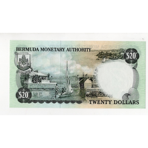 545 - Bermuda 20 Dollars dated 2nd January 1981, serial A/2 500122 (BNB B204c, Pick31c) Uncirculated