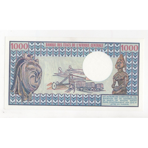 597 - Central African Republic 1000 Francs dated 1st June 1984, LAST series, serial X.19 39221 (BNB B106e,... 