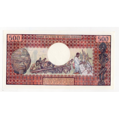 602 - Chad 500 Francs issued 1974, serial L.3 10676 (BNB B201a, Pick2a) Uncirculated