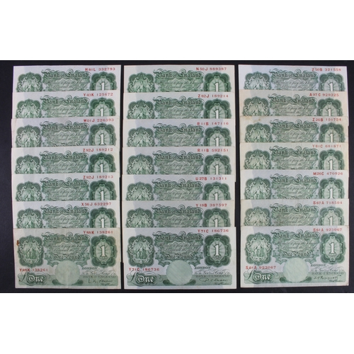 62 - Bank of England (29), a collection of Britannia 1 Pound notes, comprising Peppiatt (10), Beale (10),... 