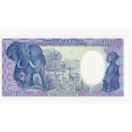 654 - Congo Republic 1000 Francs dated 1985, serial T.01 995066 (BNB B208a, Pick9) Uncirculated