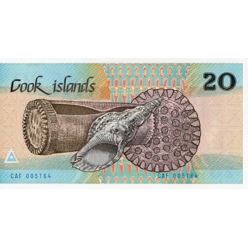 657 - Cook Islands 20 Dollars issued 1987 signed M.J. Fleming, serial CAF 005164 (BNB B105b, Pick5b) light... 