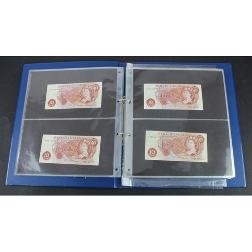 70 - Bank of England (97), collection in album, Peppiatt 1 Pound (2) 1940 and 1948, 10 Shillings 1940, O'... 