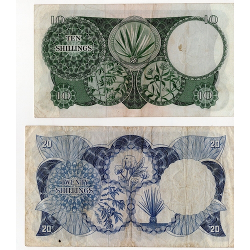 700 - East African Currency Board (2), 20 Shillings issued 1964, serial X4267121 (BNB B233a, Pick47a), 10 ... 