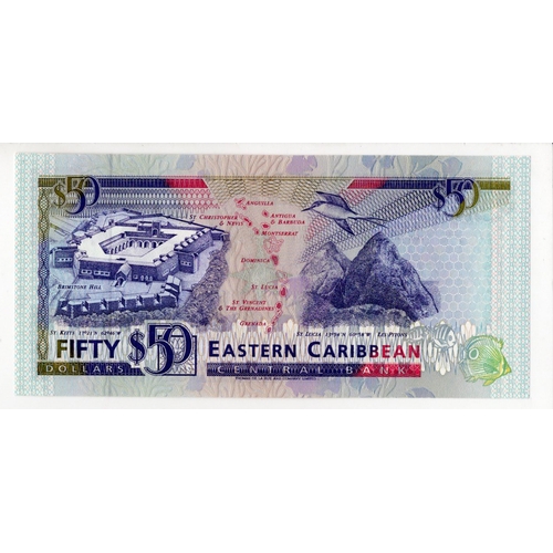 711 - East Caribbean 50 Dollars issued 1993, Dominica issue with 'D' suffix, serial A057002D (BNB B213d, P... 