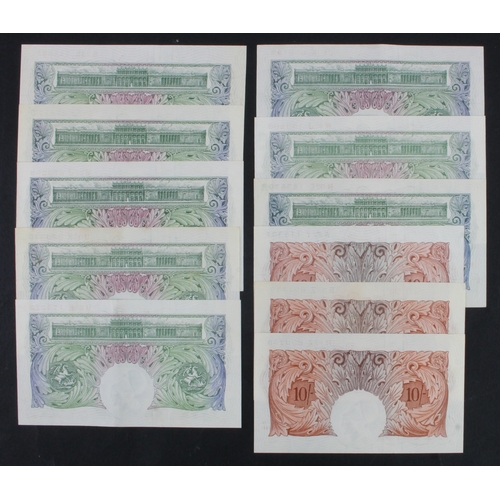 74 - Beale & O'Brien (11), a high grade collection of Britannia notes, Beale 1 Pound and 10 Shillings, O'... 