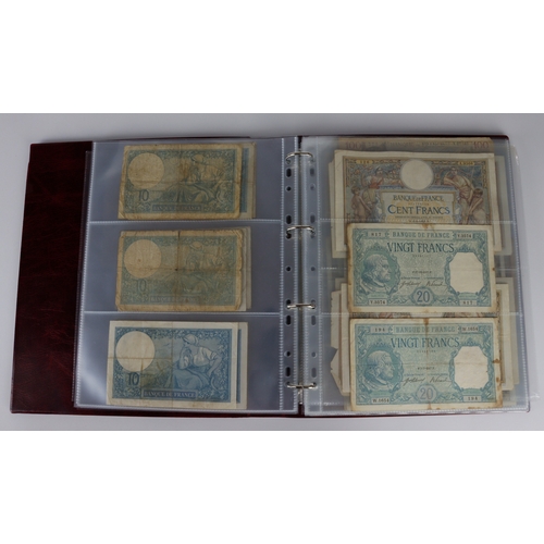 759 - France (94), collection in Hendon Album, including a good group of 10 Francs dated 1916 and 1917 plu... 