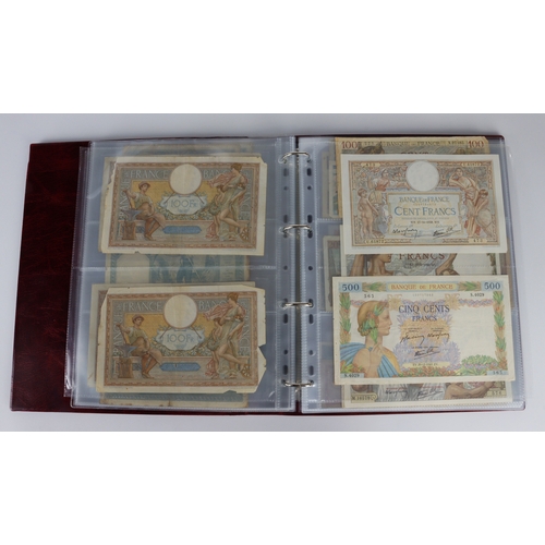 759 - France (94), collection in Hendon Album, including a good group of 10 Francs dated 1916 and 1917 plu... 