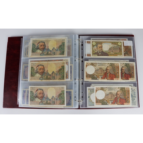 759 - France (94), collection in Hendon Album, including a good group of 10 Francs dated 1916 and 1917 plu... 