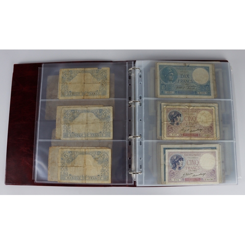 759 - France (94), collection in Hendon Album, including a good group of 10 Francs dated 1916 and 1917 plu... 