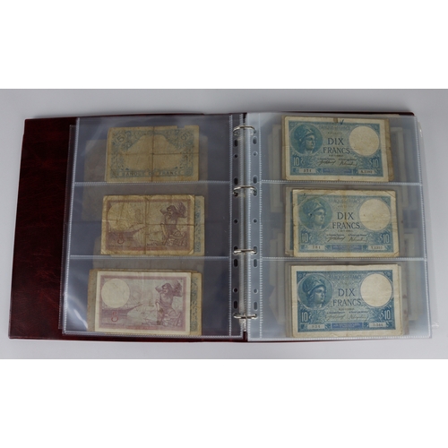 759 - France (94), collection in Hendon Album, including a good group of 10 Francs dated 1916 and 1917 plu... 