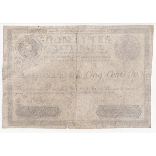 768 - France Assignat 500 Livres dated 16th & 17th April and 29th September 1790, Domaines Nationaux issue... 