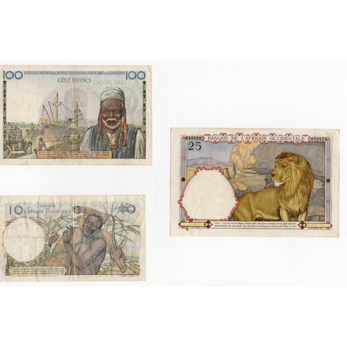 772 - French Africa (3), French Equatorial 100 Francs issued 1957, serial R.20 95729 (BNB B505a, Pick32) V... 