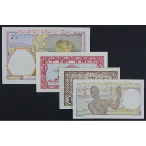 776 - French West Africa (4), high grade group, 25 Francs dated 24th February 1942 (BNB B114b, Pick27) EF,... 