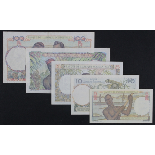 777 - French West Africa (5), 100 Francs dated 22nd April 1947 (BNB B124c, Pick40) edge nick VF, 50 Francs... 