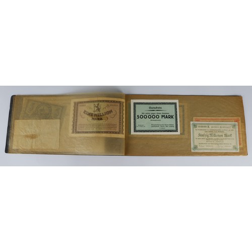 800 - Germany Notgeld (20), group in folder with a sheet of printed names and hand signatures of the Dutch... 