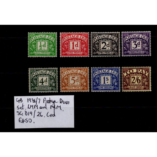 25 - GB - 1936/7 Postage Dues set Lmm and MM, SG D19/26 cat £450  (8)