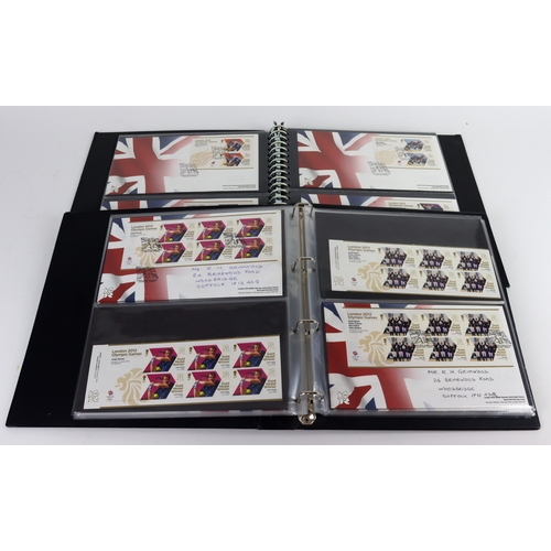 28 - GB - 2012 Olympic and Paralympic FDC's an UM 1st Class stamps with a FV of £287.10  (2)