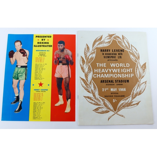 659 - Boxing - The World Heavyweight Championship 21st May 1966 programme at Arsenal Stadium, with colour ... 