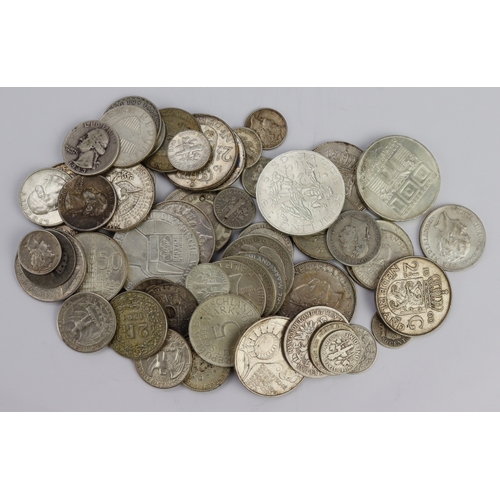 1031 - World Silver Coins, 500g, mixed content.