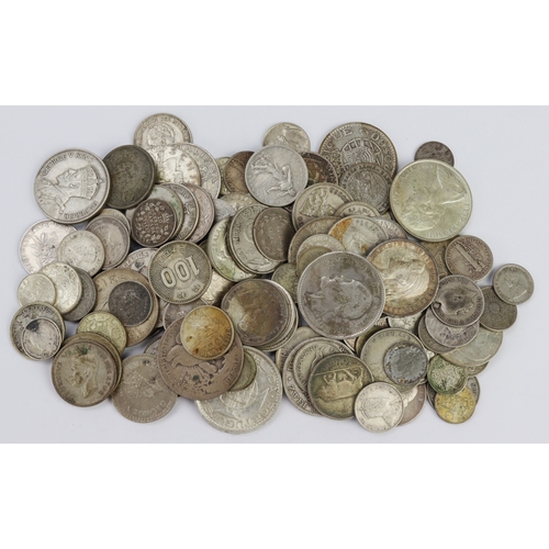 1035 - World Silver Coins, 500g, mixed content.