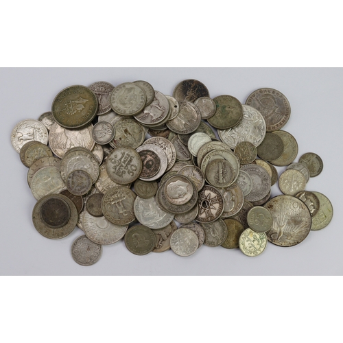 1036 - World Silver Coins, 500g, mixed content.