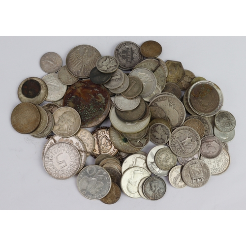 1037 - World Silver Coins, 500g, mixed content.