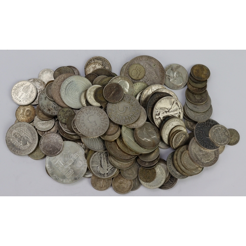 1041 - World Silver Coins, 753g, mixed content.