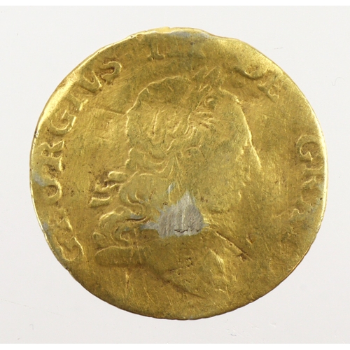 1123 - Contemporary Forgery George III Half Guinea 1764, 2.85g, crinkled Fair.