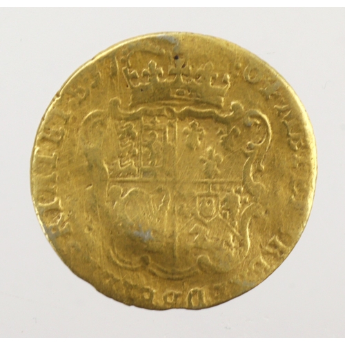 1123 - Contemporary Forgery George III Half Guinea 1764, 2.85g, crinkled Fair.