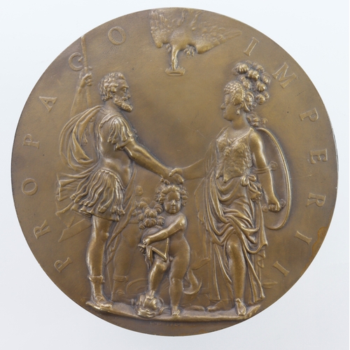 1146 - French Commemorative Medal, bronze d.99mm: Monnaie de Paris large 20thC reproduction of the Henry II... 