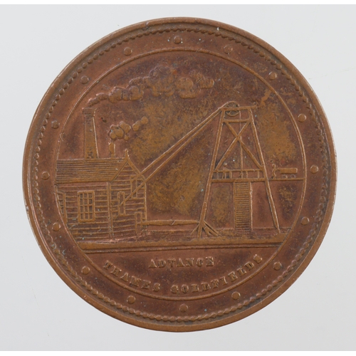 1163 - New Zealand Token: George McCaul, Grahamstown Penny 1874. KM# Tn44. Lightly cleaned VF.