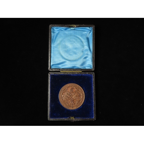 1173 - Railway interest, British commemorative medal, bronze d.38mm: Hull, Barnsley, and West Riding Juncti... 