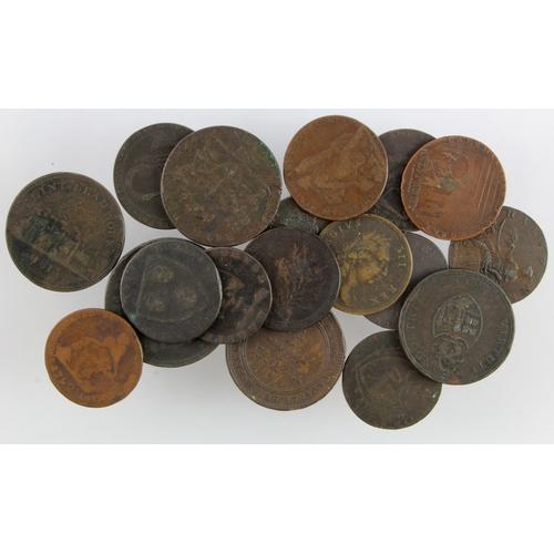 1190 - Tokens, 18th-19thC copper (18) mixed grade.