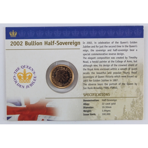 14 - Half Sovereign 2002 BU in the Royal mint packaging