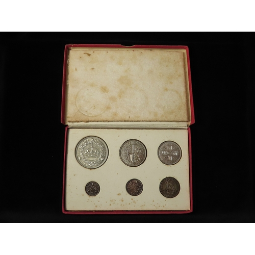 148 - Proof Set 1927 (6 coins) Wreath Crown to Threepence, nFDC in the cardboard case.