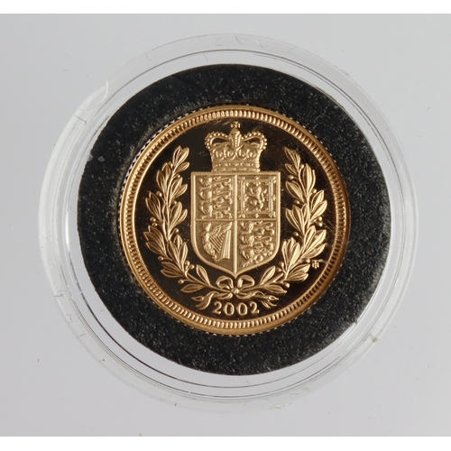 16 - Half Sovereign 2002 Proof FDC in a hard plastic capsule