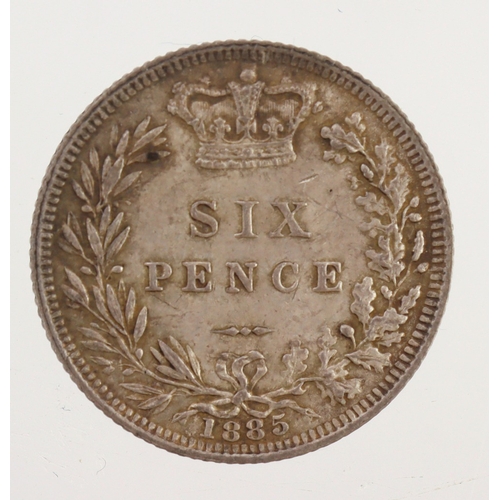 187 - Sixpence 1885 EF