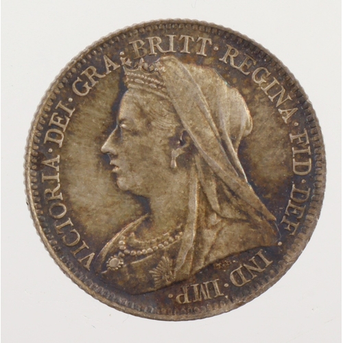 189 - Sixpence 1901 choice iridescent toned UNC