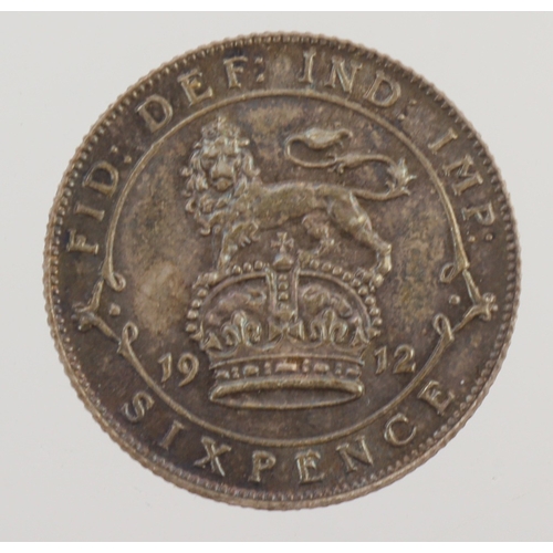 190 - Sixpence 1912 toned UNC