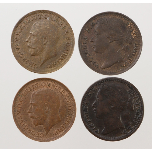 194 - Third Farthings (4): 1878 GF, 1881 nEF, and 1913 x2 EF