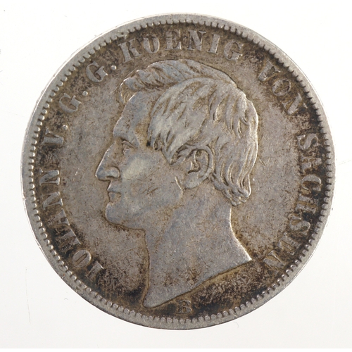 248 - German, States, Saxony silver Thaler 1869B, VF