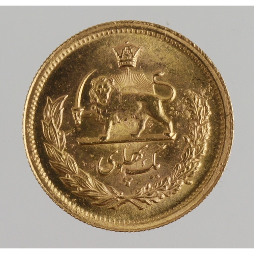 267 - Iran gold Pahlavi 1354 (1975) UNC (0.2354 troy oz AGW)