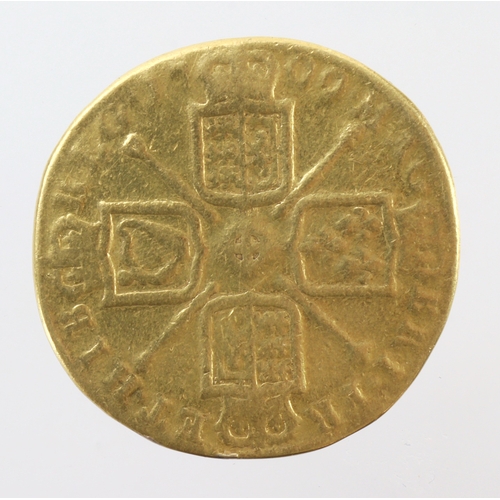 45 - Two Guineas 1709 cleaned ex jewellery. Ideal space filler